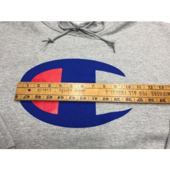 Champion BIG C LOGO Hoodie Sweatshirt 2XL - Picture 5 of 7